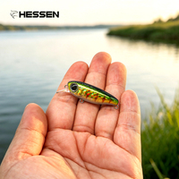 NOUVEAU Leurre Artificiel Dur Minnow à Coulée Lente 38mm 2.8g, Wobbler à Action Nage Flottante pour Eau Douce, Saumon, Poisson-Chat