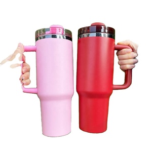 Mug isotherme en acier inoxydable noir miroir gravé au laser, couleur chocolat, 30 oz et 40 oz, avec poignée - Product Image 5