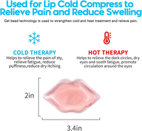 Compresse réutilisable pour les lèvres, gel perlé chaud/froid, pour les gonflements après injection de produits de comblement, soulagement de la douleur, traitements cosmétiques