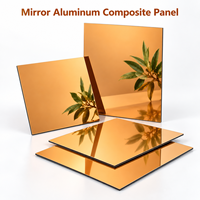 Panneau composite en aluminium miroir bronze de 4 mm, panneau ACM pour revêtement mural décoratif