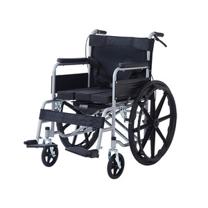 Silla de Ruedas Manual Ligera con Freno en U, Plegable, para Personas Mayores y con Discapacidad, Uso Doméstico y de Viaje - Product Image 1