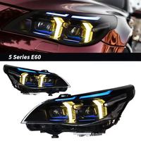 Convient pour l'assemblage des phares de la BMW Série 5 E60 2003-2010 pour la modification du modèle Snake Eye avec lentille LED bicolore