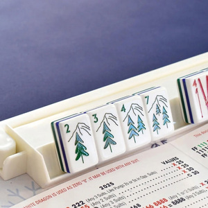 Juego de Fichas de Mahjong Americanas de Acrílico de Lujo de <span class=keywords><strong>5</strong></span> Capas y 160 Fichas con Diseño de Nieve, para Entretenimiento y Juegos de Ajedrez - Product Image 1