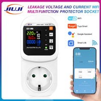 Enchufe inteligente WiFi JIUJI para el hogar, 4 en 1, con voltaje ajustable, protección contra fugas de corriente, medidor de energía, 220V