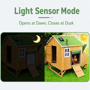 Ouvre-<span class=keywords><strong>porte</strong></span> automatique intelligent <span class=keywords><strong>pour</strong></span> <span class=keywords><strong>poulailler</strong></span>, alimenté par énergie <span class=keywords><strong>solaire</strong></span>, avec capteur <span class=keywords><strong>de</strong></span> lumière, télécommande et minuterie <span class=keywords><strong>pour</strong></span> volailles - Product Image 6