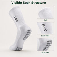 Chaussettes de football personnalisées en daim antidérapantes, chaussettes de sport pour hommes et jeunes, entraînement d'équipe, vente en gros