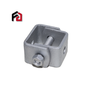 Support de projecteur en acier profilé en C HDG, plaqué zinc, avec pince réglable, charnière, support de fixation