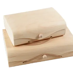 A buon mercato di Legno corteccia di Betulla scatola di legno di imballaggio contenitore di regalo