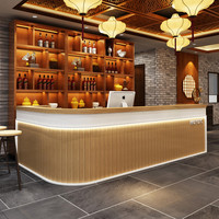 Comptoir de bar à vin moderne en bois comptoir de bar restaurant discothèque comptoir de bar pub en forme de L