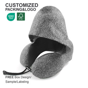 Tùy Chỉnh Bộ Nhớ Bọt Hỗ Trợ Có Thể Gập Lại Chuyến Bay Cổ Căng Thẳng Phù Hợp Với U Hình Dạng Với Áo Du Lịch Bọc Gối Với Logo Cho Máy Bay - Product Image 5