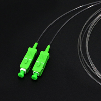SC APC - SC APC FTTH Jumper Kabel Fiber Optik Singlemode Tak Terlihat dengan Selubung Nilon