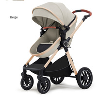 Poussette Bébé Haut de Gamme Personnalisée en Usine, Poignée Réversible, Pliable, Inclinable, Absorption des Chocs, Poussette de Voyage Assise-Allongée