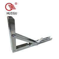 Soporte triangular de montaje en pared personalizado de fábrica, estante de trípode compatible con piezas de caja de acero inoxidable, soporte de estante en forma de L oculto