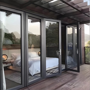 Puertas Plegables <span class=keywords><strong>de</strong></span> Aluminio con Vidrio sin Marco, Tipo Acordeón, <span class=keywords><strong>de</strong></span> Seguridad, Populares, Venta al por Mayor Directa <span class=keywords><strong>de</strong></span> Fábrica, para División <span class=keywords><strong>de</strong></span> Espacios <span class=keywords><strong>en</strong></span> Salas <span class=keywords><strong>de</strong></span> Estar - Product Image 3