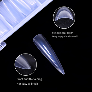 Vinimay ABS Trasparente XXL Punte per Unghie Finte a Coffin Extra Lunghe, Unghie Artificiali Francesi a Mezza Copertura, Punte per Unghie Finte Lunghe - Product Image 3