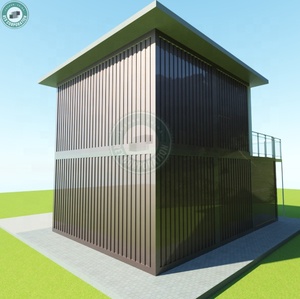 Oficina en Contenedor de 2 Pisos en Alquiler, Oficina Modular en Contenedor Prefabricado con Rejillas de Aluminio - Product Image 3