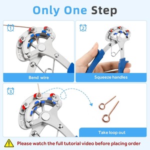 Jewelry Making, 1.5mm-2.25mm-3mm Looping Size, Beading Looper Tool, <b>Wire</b> Looping Pliers for 24-18 Gauge <b>Craft</b> <b>Wire</b> - Product Image 2