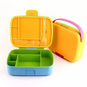 Food Grade Leak Proof Kids Lunch <b>Box</b> Portable Student and Work Lunch Bento <b>Box</b> Insulated Food-Grade <b>Plastic</b> Divided Container - Product Image 6