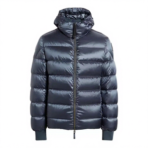 Crescent Wear Mens <b>Hooded</b> <b>Padded</b> Winter Coat Quilted Insulated Puffer <b>Jacket</b> Warm Breathable Nylon Outerwear Water Resistant - Product Image 4