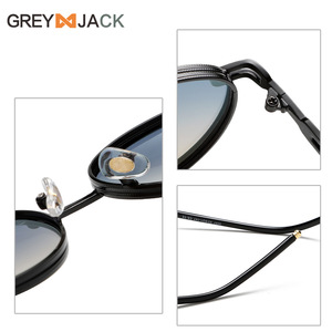 Nouvelles lunettes de soleil rondes pour femmes, monture en métal noir, verres polarisés TAC UV400, type 3, pour la conduite - Product Image 3