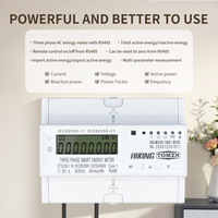 Compteur d'énergie triphasé TOMZN DTS238-7 W 10(80)A 3*230V/400V 50/60Hz sur rail DIN avec écran LCD, contrôle RS485 Modbus-RTU Classe 1