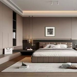 Armoires, lits et tables de chevet en bois au design contemporain personnalisé pour l'ameublement de la maison, pour une utilisation en chambre à coucher - Product Image 1