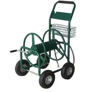 Heavy Duty Metal Industrial Steel Garden Lawn Yard Water Liberty Hose Reel Cart