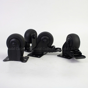Roulettes en acier inoxydable avec revêtement PU, roulement fluide et silencieux, durables et résistantes à la corrosion, tailles 3, 4 et 5 pouces - Product Image 2