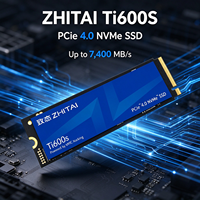 ZHITAI Ti600S M.2 2280 PCIe4.0 NVMe2.0 SSD YMTC Xtacking 4.0 QLC Internal Solid State Drive 512GB 1TB 2TB 4TB untuk Desktop Laptop