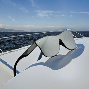 Lunettes de soleil surdimensionnées à la mode pour femmes avec grand cadre personnalisé Matériau PC <span class=keywords><strong>pare</strong></span>-<span class=keywords><strong>brise</strong></span> monobloc réfléchissant coloré pour hommes - Product Image 6