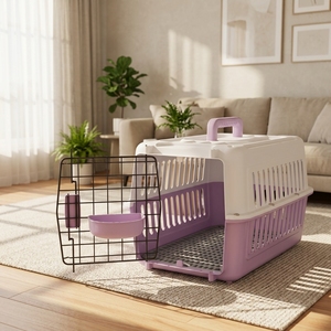 Transportín de Mascotas para Viajes en Avión, Jaula de Transporte Portátil para Perros y Gatos, Aprobado para Vehículos y <span class=keywords><strong>Vuelos</strong></span>, Transpirable, con Logotipo Personalizado Disponible - Product Image 3