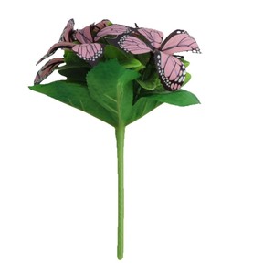 Fleurs artificielles papillon à tige unique, bouquet de fleurs séchées en plastique, décoration de mariage, décoration intérieure, accessoires de photographie en extérieur - Product Image 5