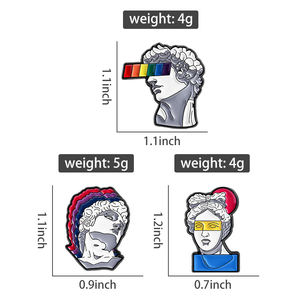 LGBT骄傲艺术雕像珐琅别针创意彩虹雕像胸针翻领徽章饰品配件送给朋友的礼物 - Product Image 6