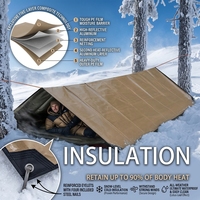 Couverture de survie toutes saisons à 5 couches, imperméable et robuste, pour les situations d'urgence en voiture