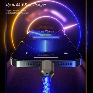 Sihage 66W RGB Sao Ánh Sáng Loại C Cáp Dữ Liệu Quang Học Đầy Màu Sắc Chảy LED Ánh Sáng Với Đồng Nguyên Chất Chất Liệu Thoáng Khí Cáp USB - Product Image 3