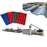 Línea de producción de máquina de fabricación de coextrusión de placa de PC, lámina de plástico hueca esmaltado de resina de Tejas corrugadas de PVC ASA