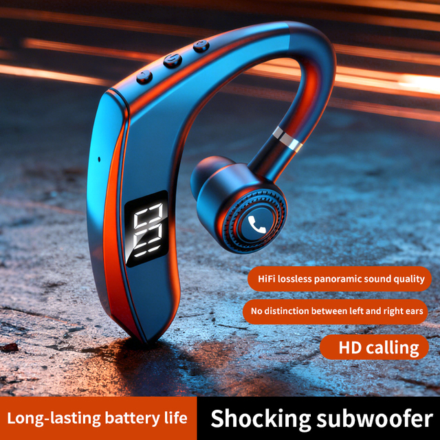 K27 Single Earhook Bluetooth Business Earphone 180° Rotation Suitable for Both Ears Soft Silicone Wireless Headphone for Driving