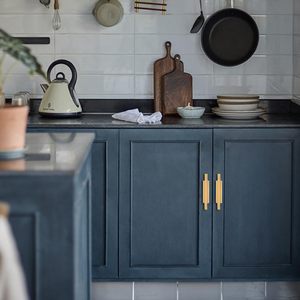 Cao cấp tối giản tuyến tính cửa tủ xử lý nhà bếp ngăn kéo núm đồng Tủ kéo rắn brass tủ xử lý - Product Image 6