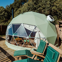 Dôme géodésique de luxe moderne de 30 m à triple couche avec structure de tente sphérique en PVC imperméable pour le glamping et les événements de mariage