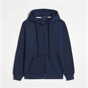 <span class=keywords><strong>Sweat</strong></span> à capuche unisexe surdimensionné respirant en coton brodé de haute qualité avec double fermeture éclair pour l'automne - Product Image 5