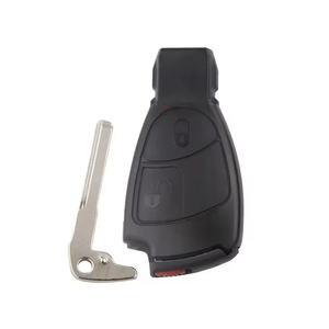 Clé de voiture Mercedes 433Mhz 2/3 boutons, télécommande alimentée par piles, ABS + métal noir, fabriquée en Chine - Product Image 3