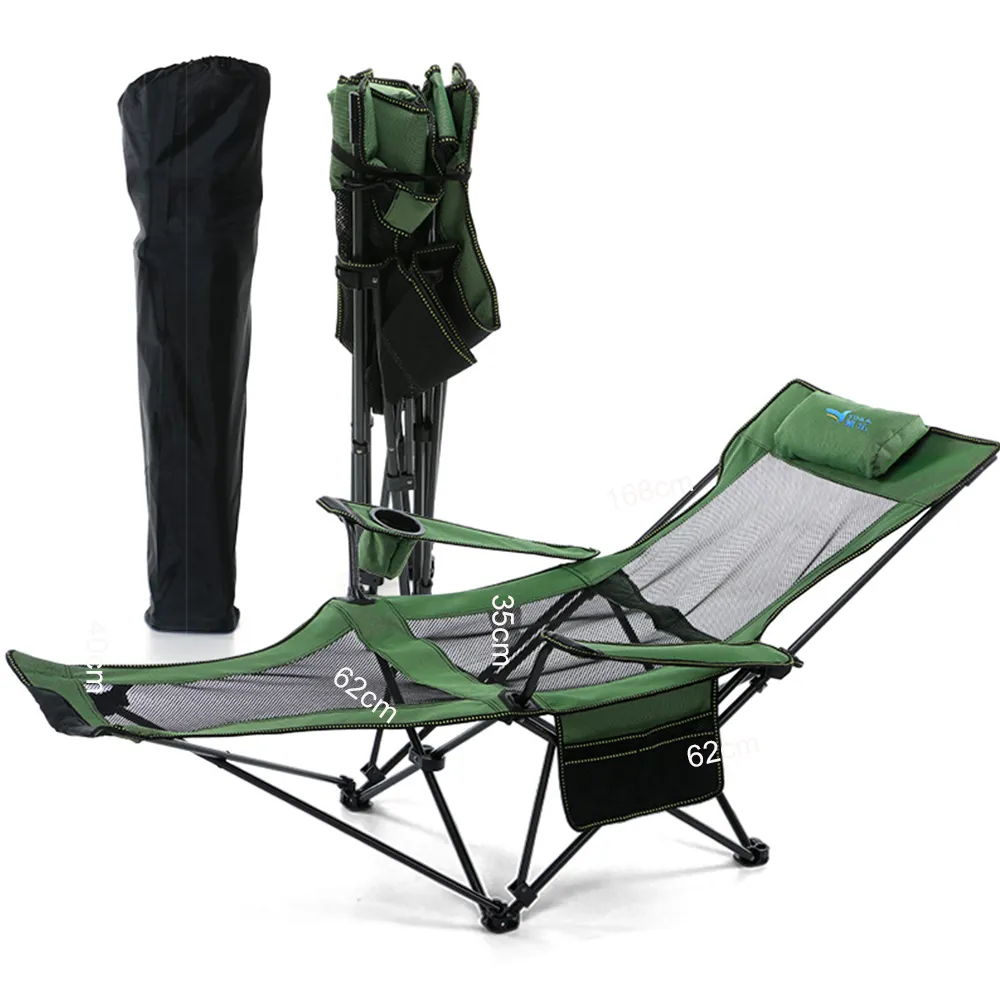 Sedia da spiaggia pieghevole pieghevole in tubo d'acciaio per sedia da campeggio all'aperto all'ingrosso