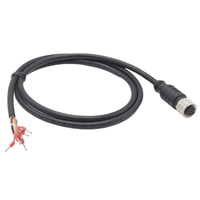 Conector M12, arnés de cableado de código A de 8 pines, enchufe hembra blindado circular industrial a terminales de cableado, cable impermeable IP67