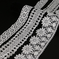 Conception personnalisée Solute d'eau Bordure de dentelle Guipure brodée Garniture de dentelle