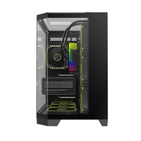 AntarcChill OEM ATX Micro-ATX ITX Tempered Glass RGB Fan Case USB3.0 Mid Tower Gaming PC Case Computer Chassis Case for Desktop