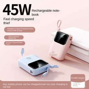 Nueva Batería Portátil Mini <span class=keywords><strong>de</strong></span> 22.5W con Carga Súper Rápida y Cable, 20000 mAh, Batería <span class=keywords><strong>de</strong></span> Polímero <span class=keywords><strong>de</strong></span> Litio <span class=keywords><strong>de</strong></span> Plástico para Móvil - Product Image 4