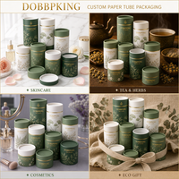 Coffret cadeau cosmétique de luxe personnalisé, emballage circulaire à double couche, tubes en carton biodégradable imbriqués