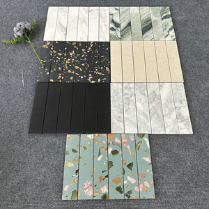 Hiện đại màu xanh lá cây terrazzo đá cẩm thạch Gạch Mosaic Dải mô hình travertine cho nội thất bức tường sàn gỗ tính năng thiết kế đồ họa giải pháp - Product Image 2