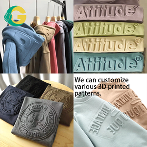 Sudaderas con Capucha Personalizadas de Algodón y Poliéster de Gran Peso, 500 g/m², Estilo Urbano, con Estampado Gráfico 3D en Relieve para Hombre, 2026 GC - Product Image 2