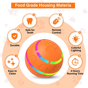 High Quality Eco-Friendly Luxury Intelligent Interactive USB Charging Sport Rotary Jump <b>Ball</b> Modern Pet <b>Dog</b> Toy Made of Silicone - Product Image 3